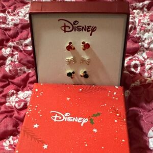 Disney Mickey Earring Trio - Red, Black & Gold Accents